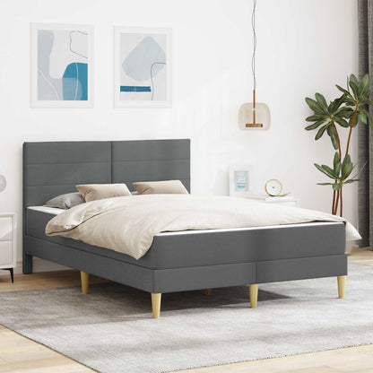 Struttura del letto Grigio scuro 140 x 200 cm Poliestere