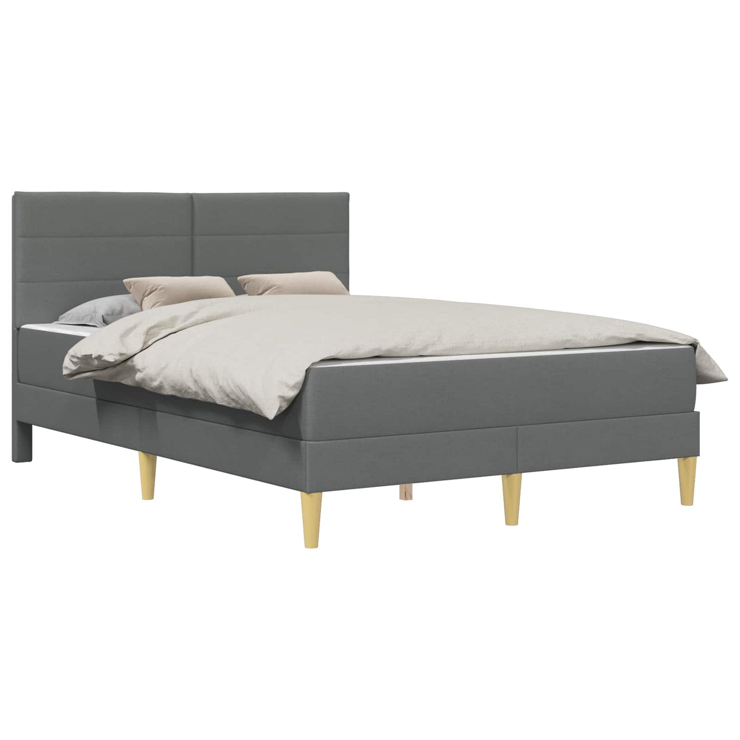 Struttura del letto Grigio scuro 160 x 200 cm Poliestere