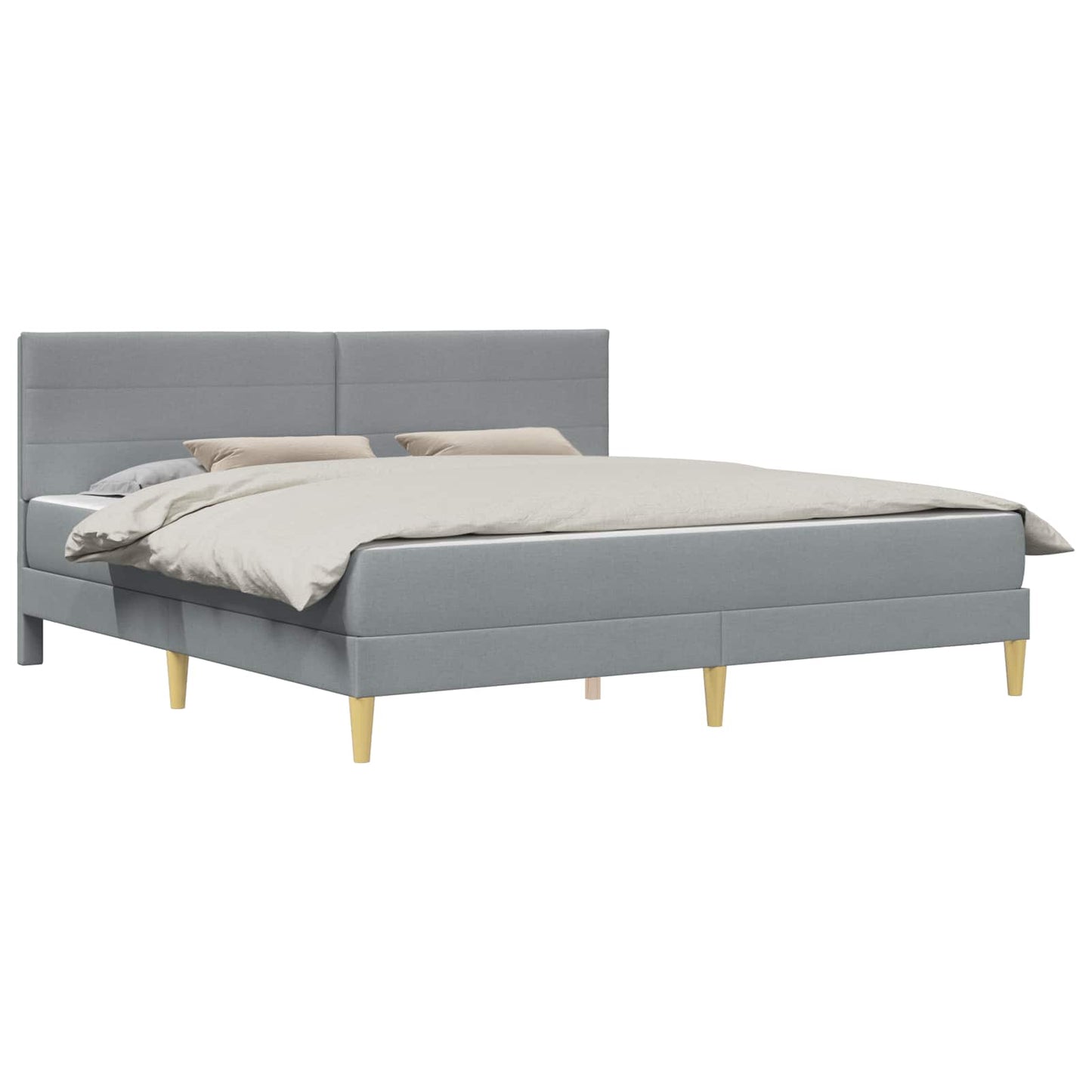 Struttura del letto Grigio chiaro 180 x 200 cm Poliestere