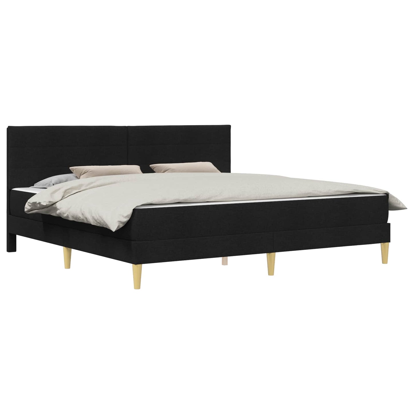Struttura del letto Nero 180 x 200 cm Poliestere
