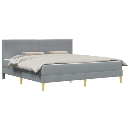 Struttura del letto Grigio chiaro 200 x 200 cm Poliestere