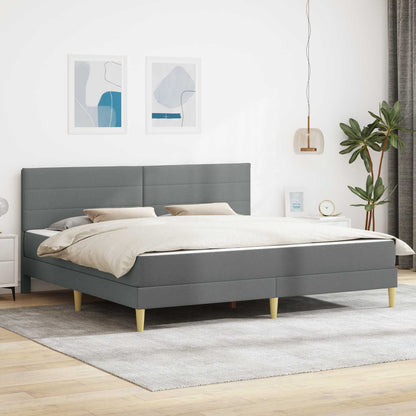 Struttura del letto Grigio scuro 200 x 200 cm Poliestere