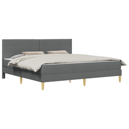 Struttura del letto Grigio scuro 200 x 200 cm Poliestere