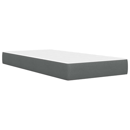 Struttura letto con materasso Grigio scuro 90 x 200 cm Tessuto
