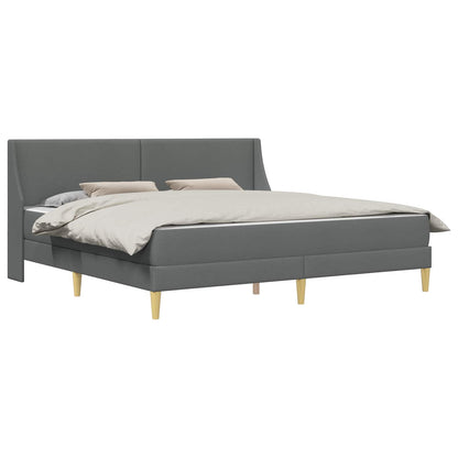 Struttura letto con materasso Grigio scuro 180 x 200 cm Tessuto