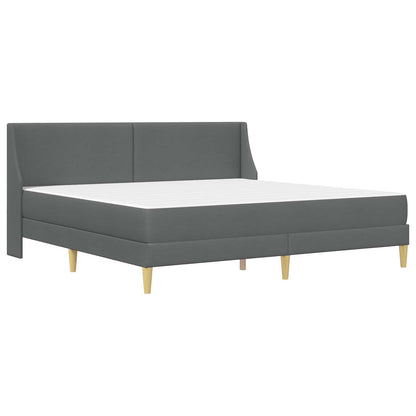 Struttura letto con materasso Grigio scuro 180 x 200 cm Tessuto