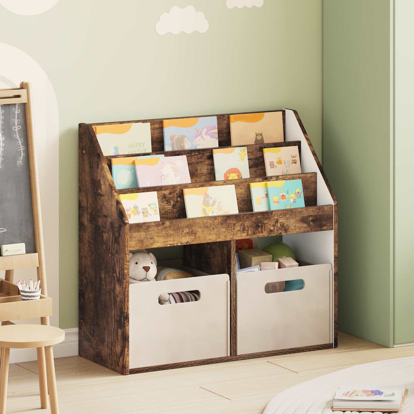 Libreria per Bambini Rovere fumÃ© 72,5 x 29,5 x 69 cm
