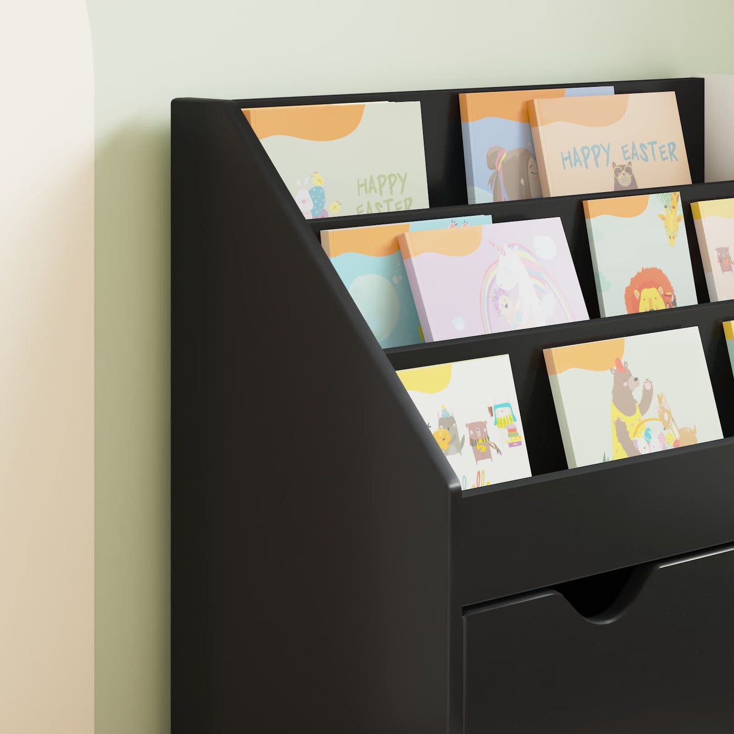 Libreria per Bambini Nero 60 x 29,5 x 69 cm Legno multistrato