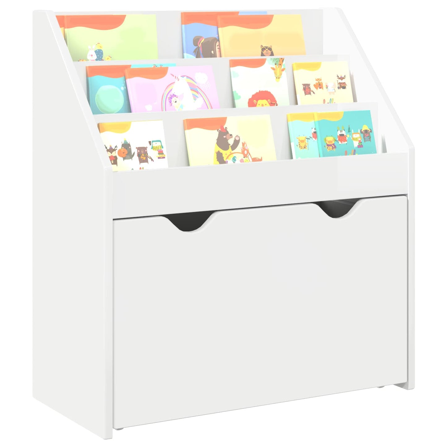 Libreria per Bambini Bianco Lucido 60 x 29,5 x 69 cm