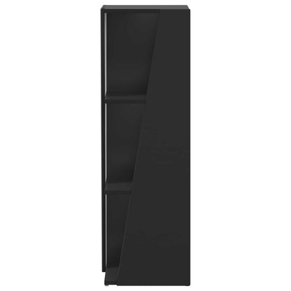 Mensola laterale Nero 33 x 32 x 100,5 cm Legno multistrato