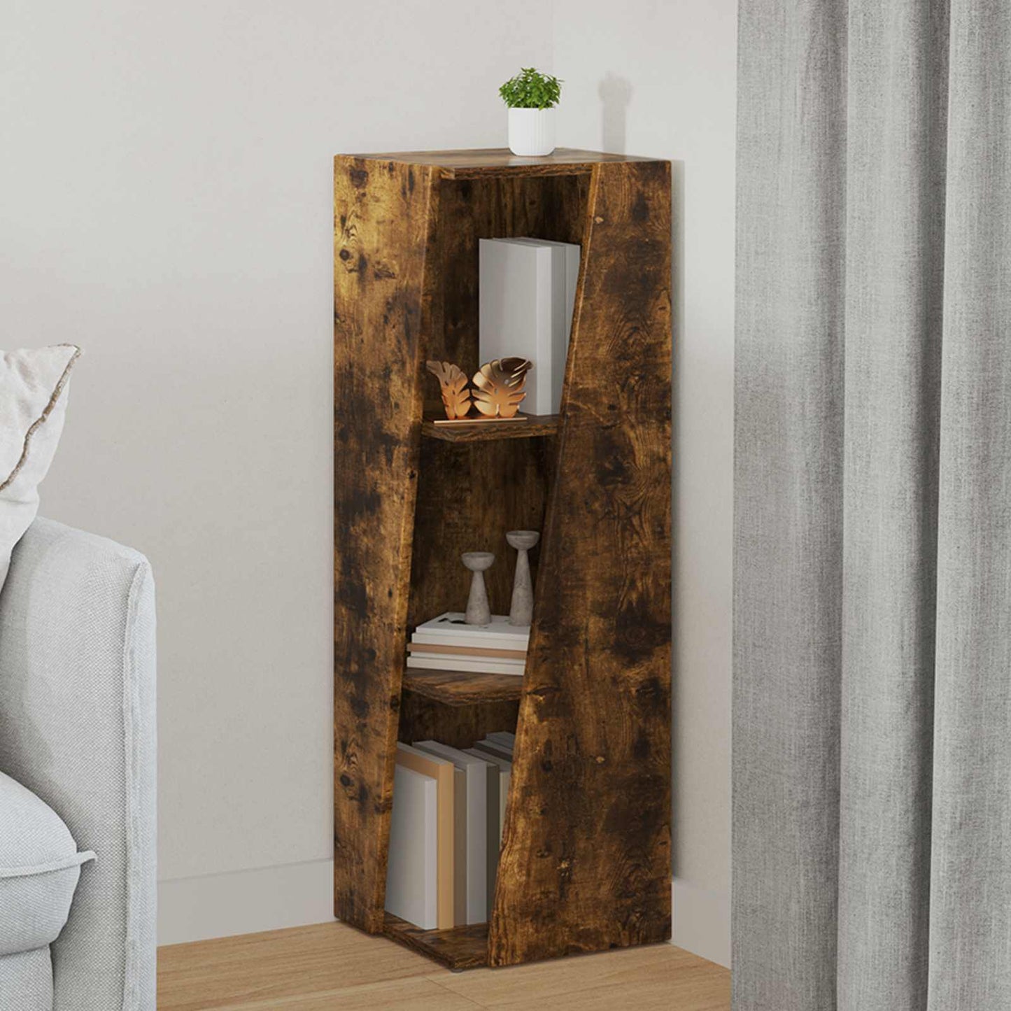 Mensola laterale Rovere fumÃ© 33 x 32 x 100,5 cm