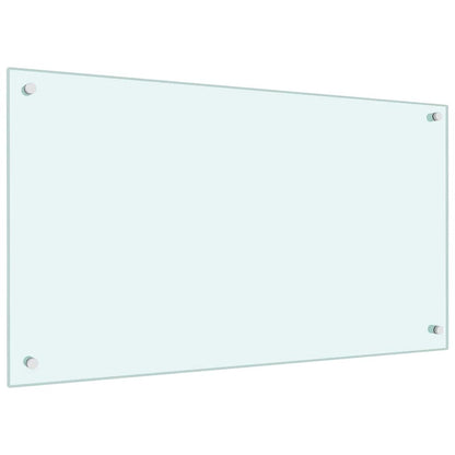Schienale da cucina 2 pcs Bianco 90 x 50 cm vetro temperato