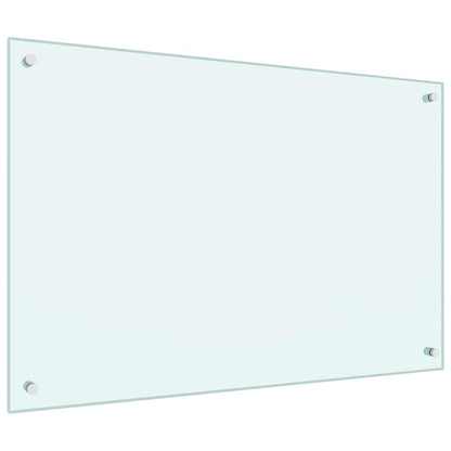 Schienale da cucina 2 pcs Bianco 90 x 60 cm vetro temperato
