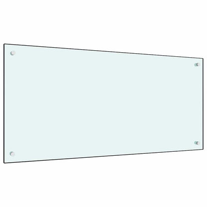 Schienale da cucina 2 pcs Bianco 100 x 50 cm vetro temperato