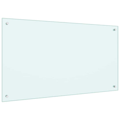 Schienale da cucina 2 pcs Bianco 100 x 60 cm vetro temperato