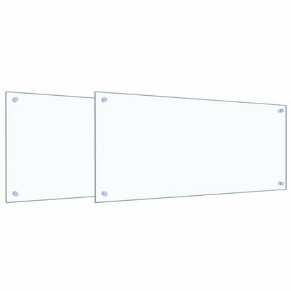Schienale da cucina 2 pcs Trasparente 90 x 40 cm