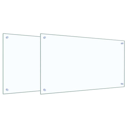 Schienale da cucina 2 pcs Trasparente 90 x 50 cm