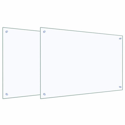 Schienale da cucina 2 pcs Trasparente 90 x 60 cm