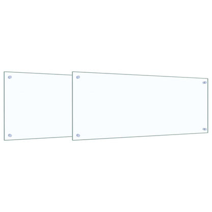 Schienale da cucina 2 pcs Trasparente 100 x 40 cm