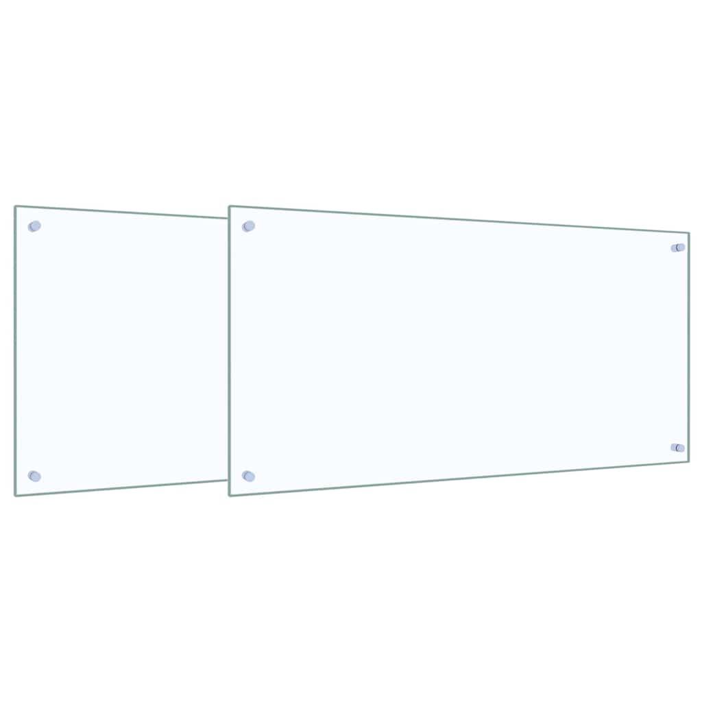Schienale da cucina 2 pcs Trasparente 100 x 50 cm