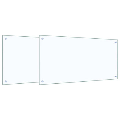 Schienale da cucina 2 pcs Trasparente 100 x 50 cm