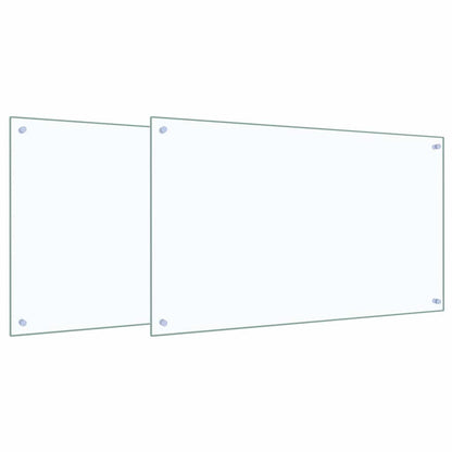 Schienale da cucina 2 pcs Trasparente 100 x 60 cm