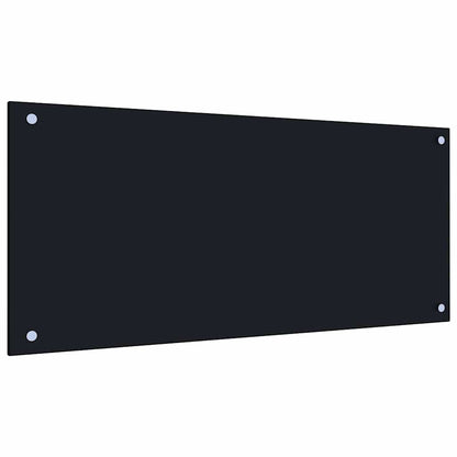 Schienale da cucina 2 pcs Nero 90 x 40 cm vetro temperato