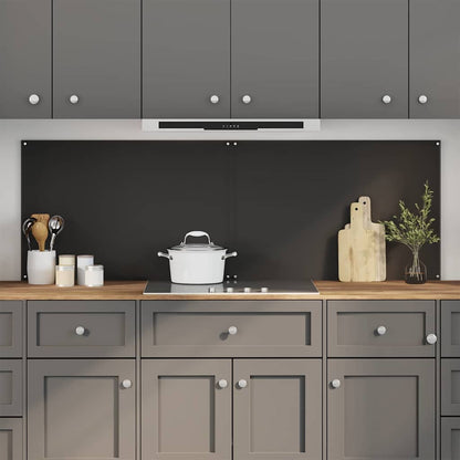 Schienale da cucina 2 pcs Nero 90 x 60 cm vetro temperato