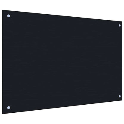 Schienale da cucina 2 pcs Nero 90 x 60 cm vetro temperato