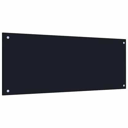 Schienale da cucina 2 pcs Nero 100 x 40 cm vetro temperato