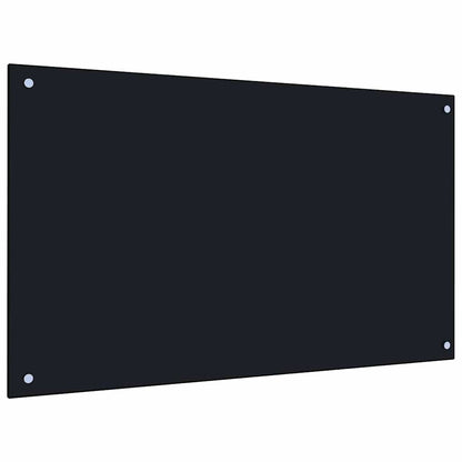 Schienale da cucina 2 pcs Nero 100 x 60 cm vetro temperato