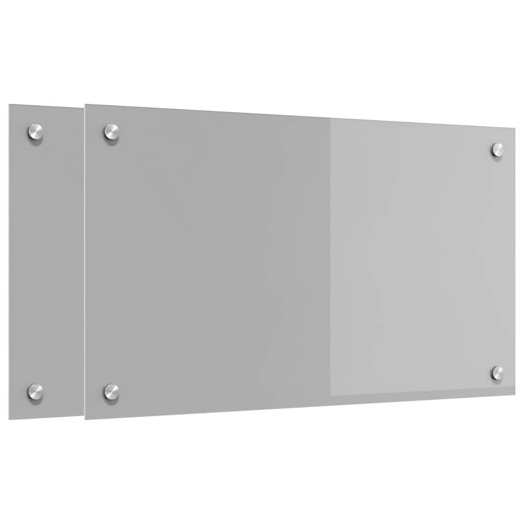 Schienale da cucina 2 pcs Grigio chiaro 70 x 40 cm
