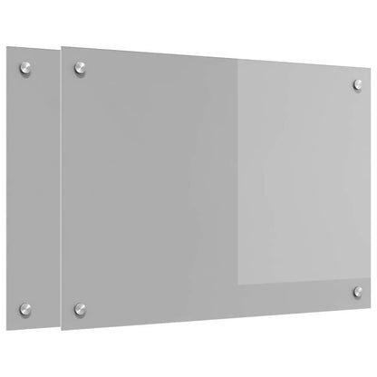 Schienale da cucina 2 pcs Grigio chiaro 70 x 50 cm