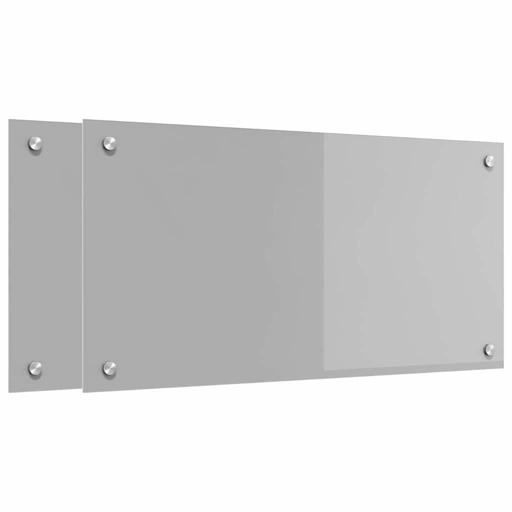 Schienale da cucina 2 pcs Grigio chiaro 80 x 40 cm