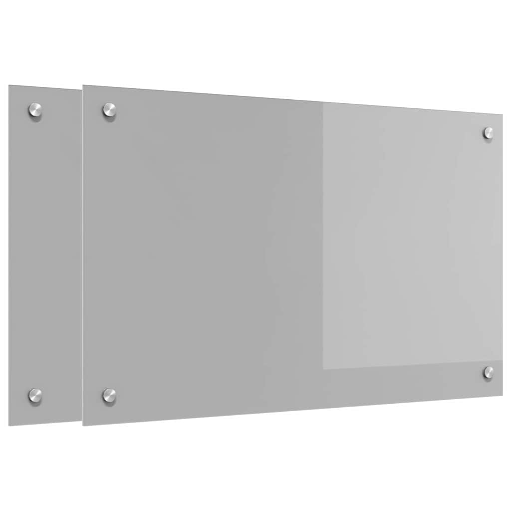 Schienale da cucina 2 pcs Grigio chiaro 80 x 50 cm