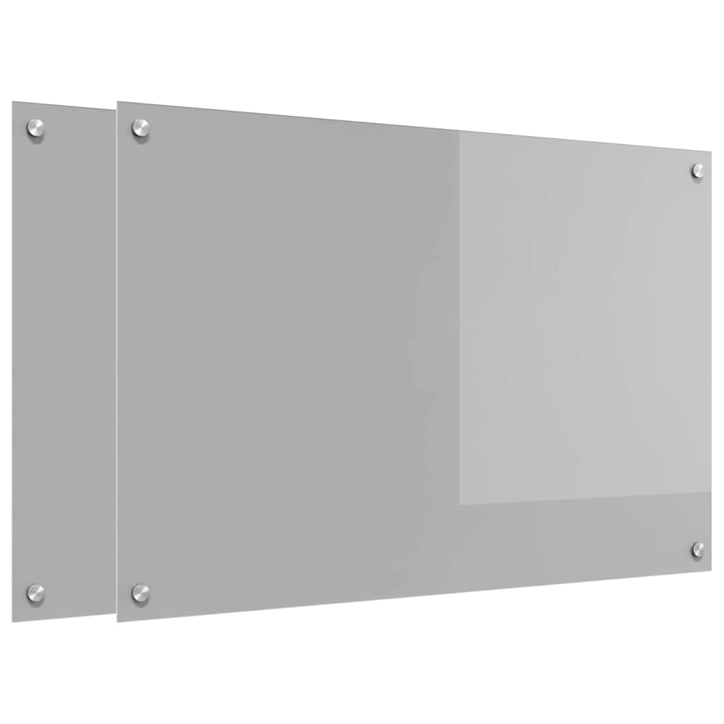 Schienale da cucina 2 pcs Grigio chiaro 90 x 60 cm