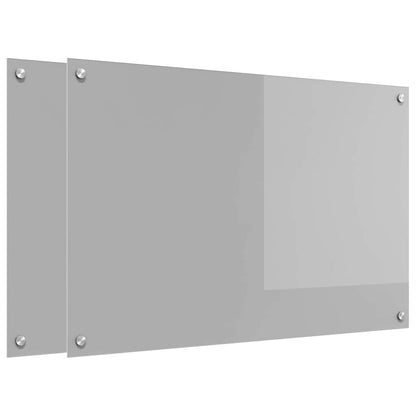 Schienale da cucina 2 pcs Grigio chiaro 90 x 60 cm