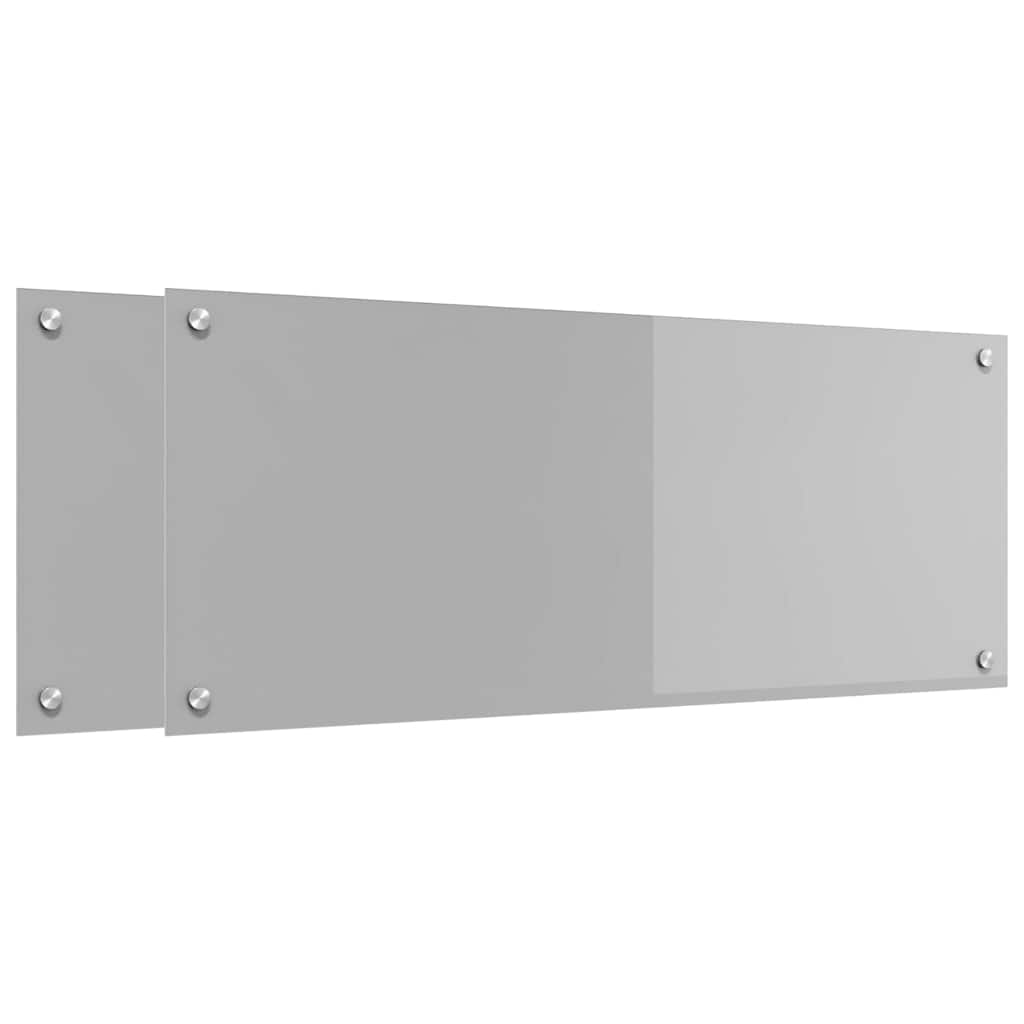 Schienale da cucina 2 pcs Grigio chiaro 100 x 40 cm
