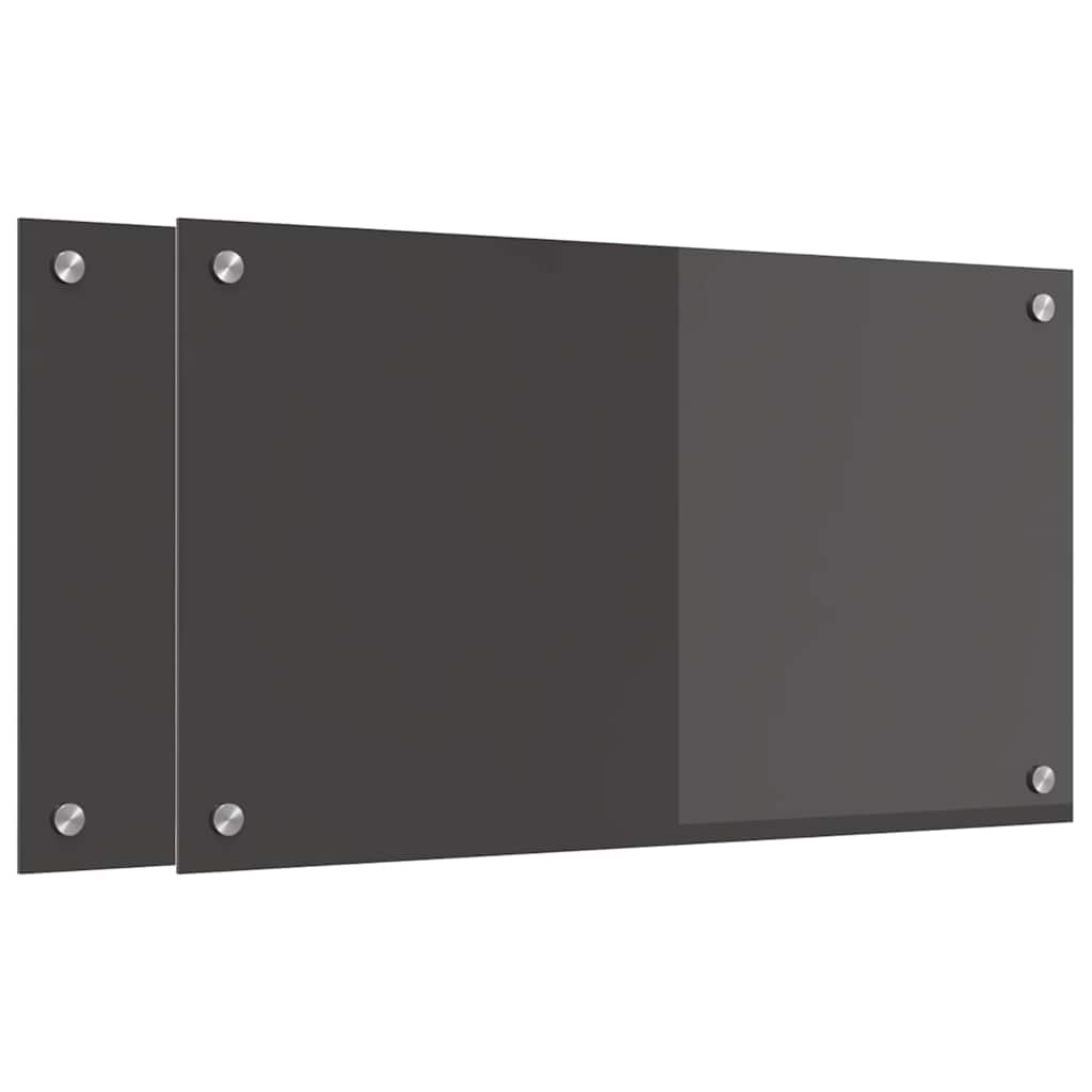 Schienale da cucina 2 pcs Grigio scuro 70 x 40 cm