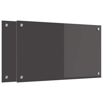 Schienale da cucina 2 pcs Grigio scuro 70 x 40 cm