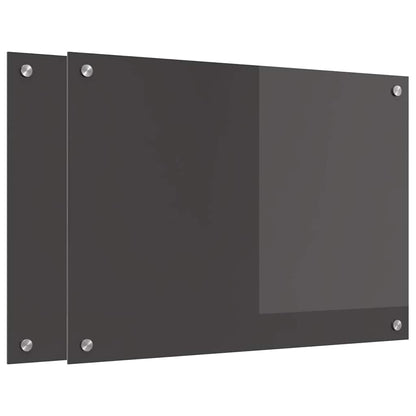 Schienale da cucina 2 pcs Grigio scuro 70 x 50 cm