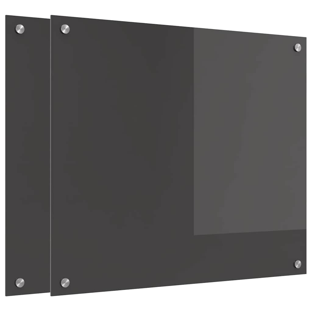 Schienale da cucina 2 pcs Grigio scuro 70 x 60 cm