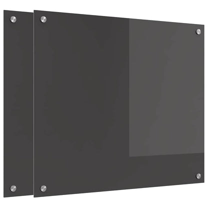 Schienale da cucina 2 pcs Grigio scuro 70 x 60 cm