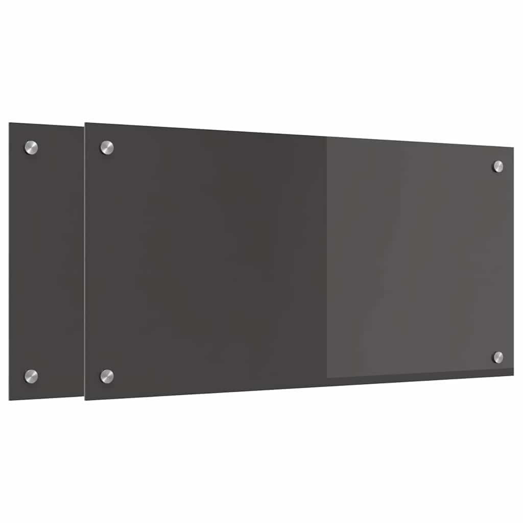 Schienale da cucina 2 pcs Grigio scuro 80 x 40 cm