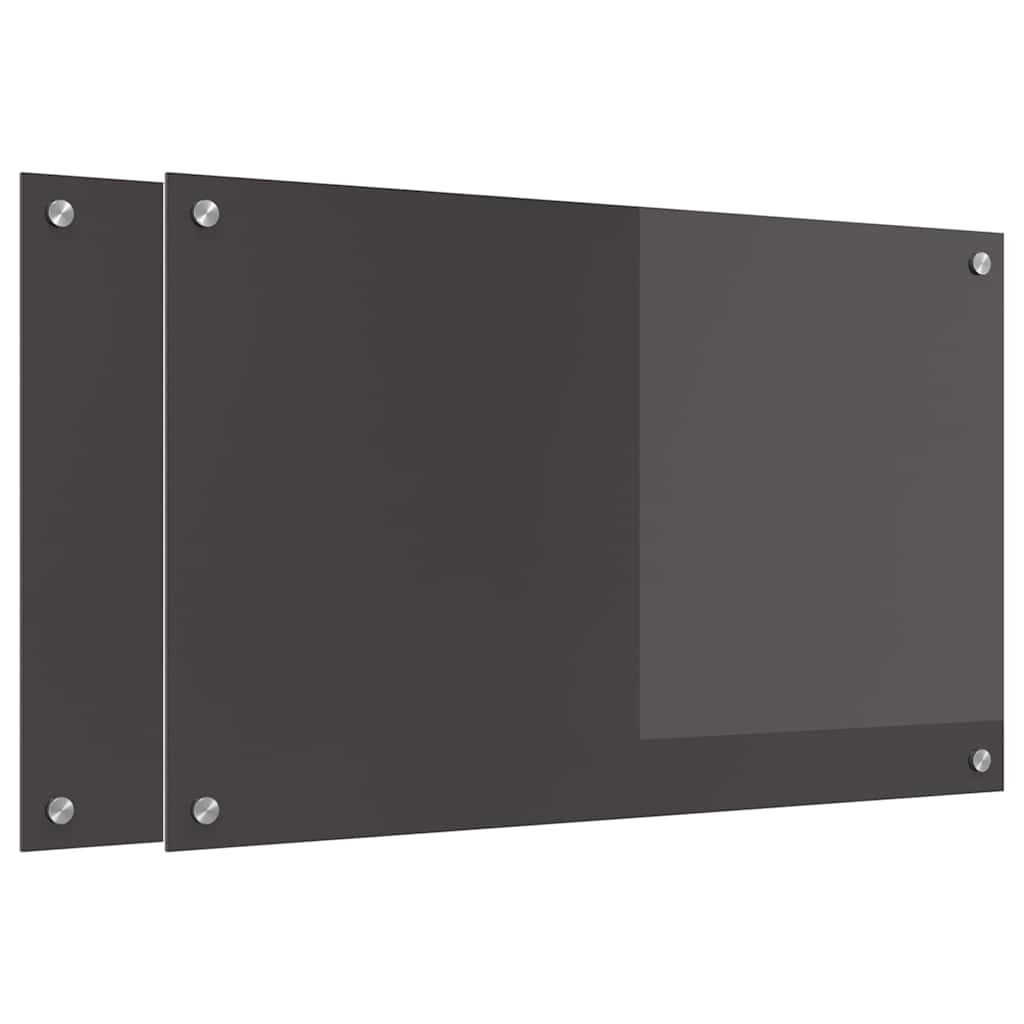 Schienale da cucina 2 pcs Grigio scuro 80 x 50 cm