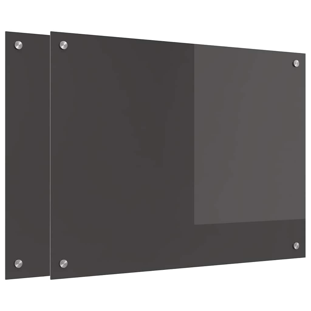 Schienale da cucina 2 pcs Grigio scuro 80 x 60 cm