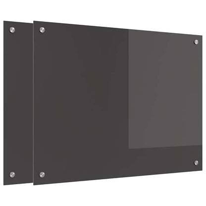 Schienale da cucina 2 pcs Grigio scuro 80 x 60 cm