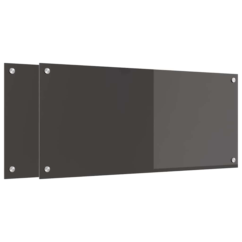 Schienale da cucina 2 pcs Grigio scuro 90 x 40 cm