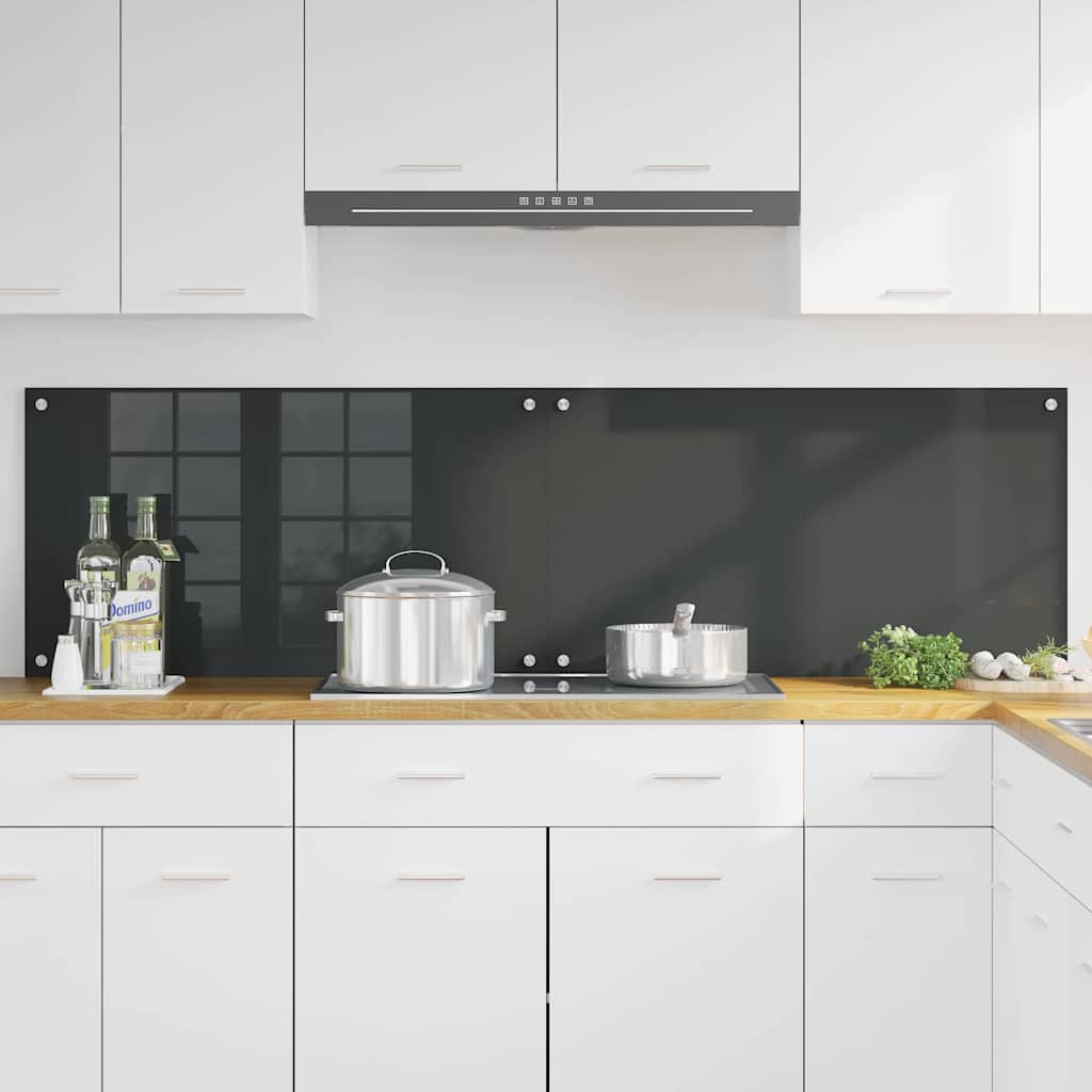 Schienale da cucina 2 pcs Grigio scuro 90 x 50 cm