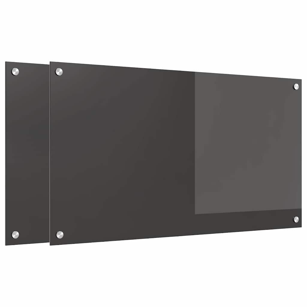 Schienale da cucina 2 pcs Grigio scuro 90 x 50 cm